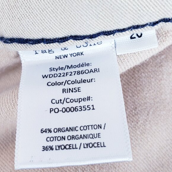 RAG & BONE Logan Wide-Leg Jeans Mid Rise Blue Denim in RINSE Dark Wash size 26 - Picture 10 of 14